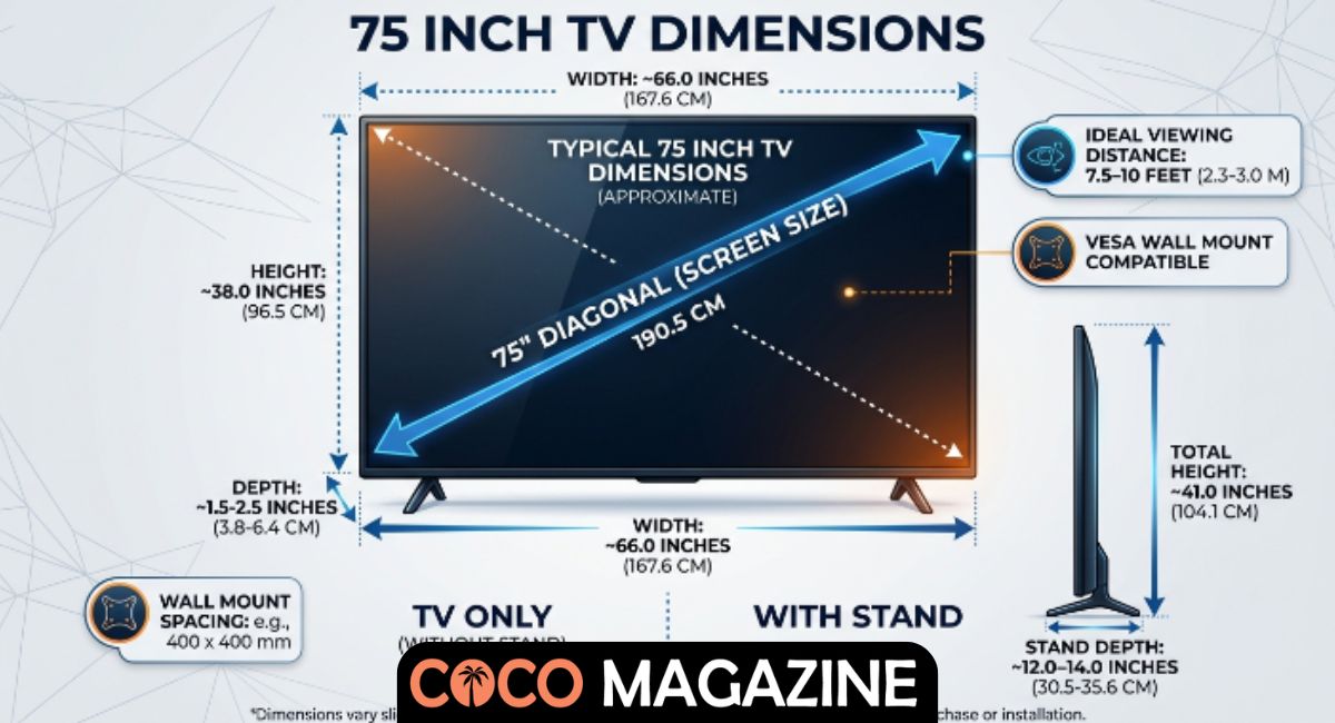 75 Inch TV Dimensions